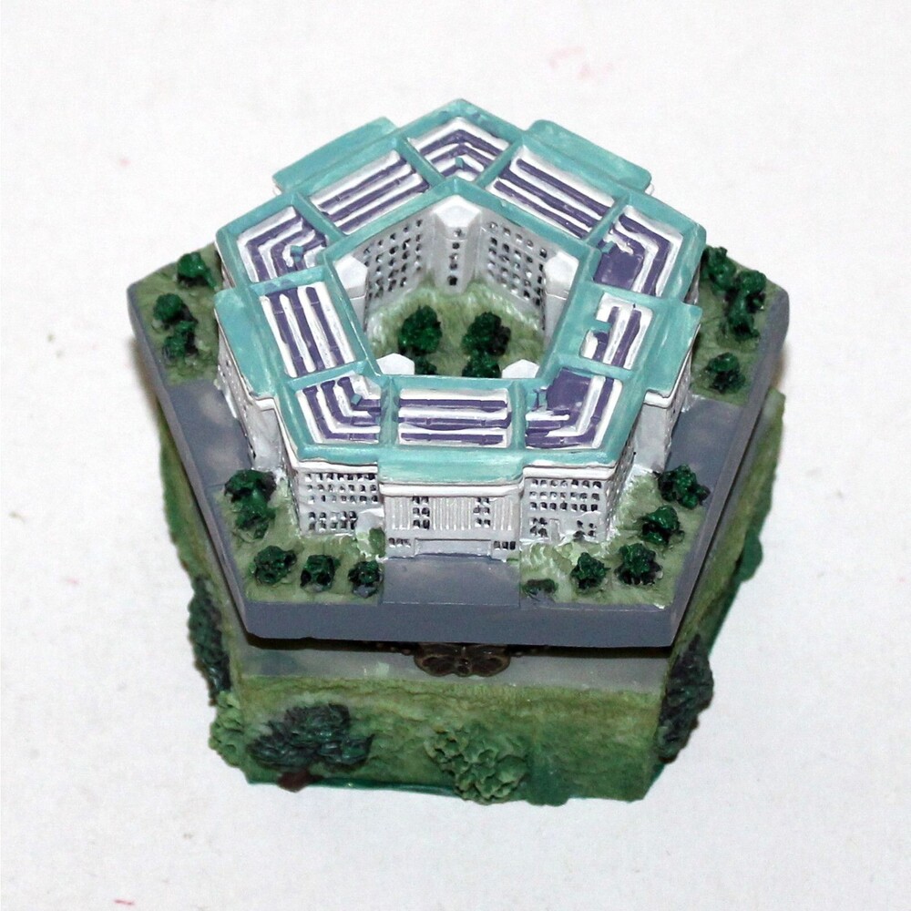 US Pentagon pill trinket box 2004 Department of Defense military figure